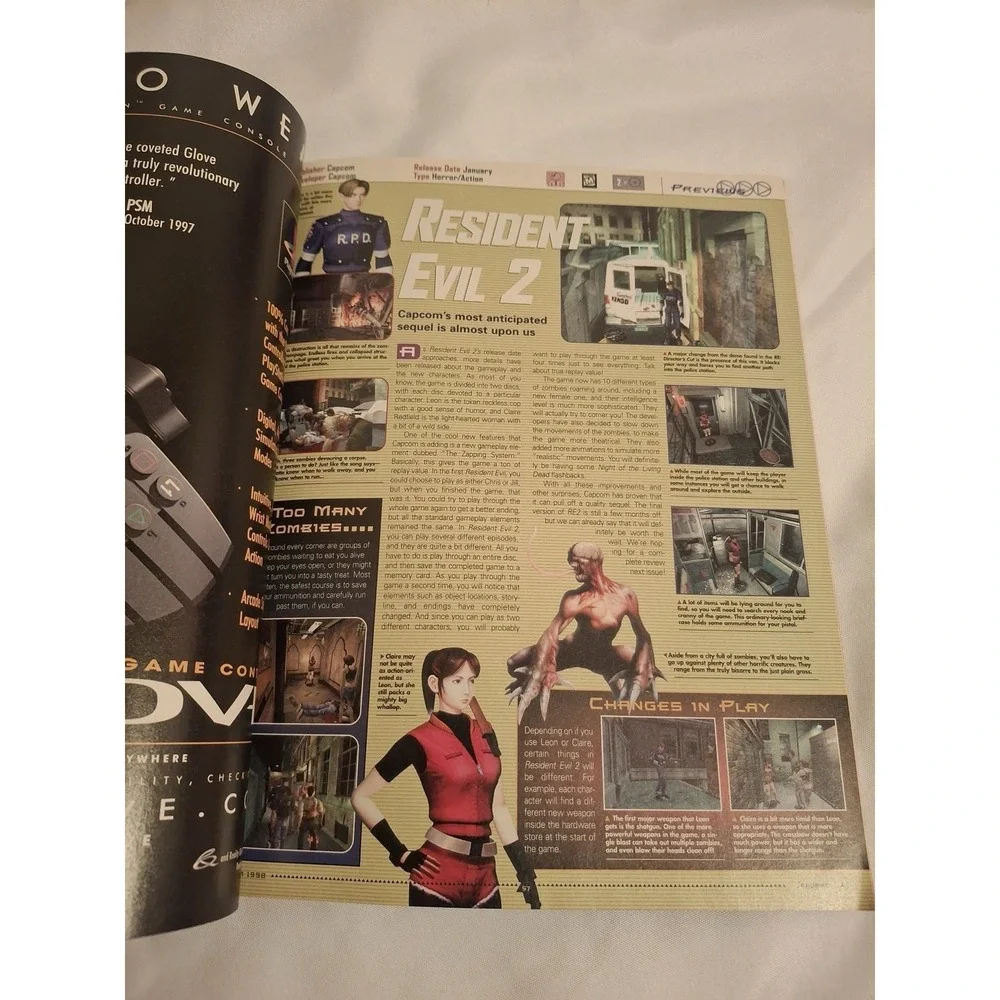 PSM #5 JAN 98 | RESIDENT EVIL 2 | LEON | PlayStation Magazine Issue 5 | Preview